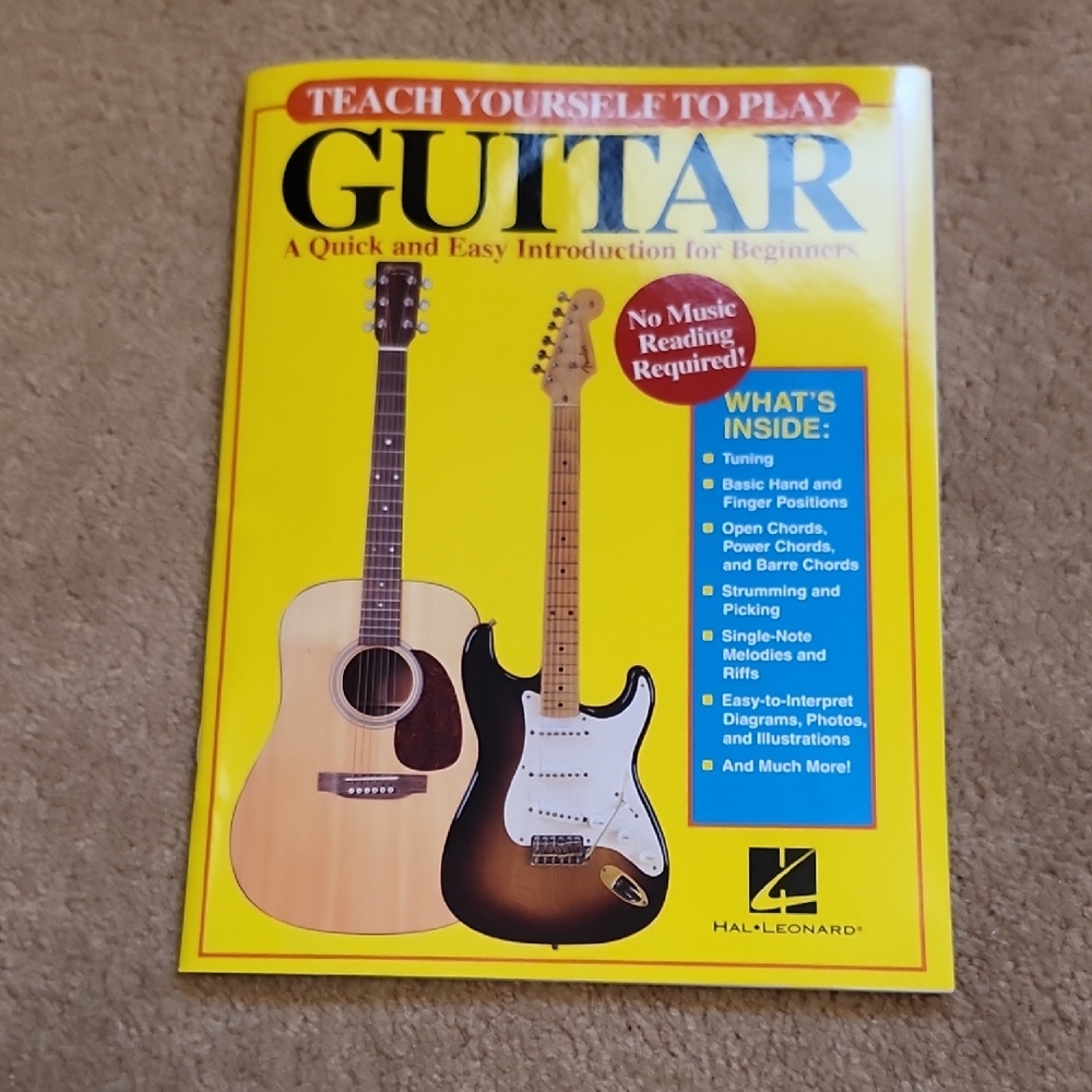 Teach Yourself To Play Guitar Book By Hal Leonard, Guitar Instruction Book